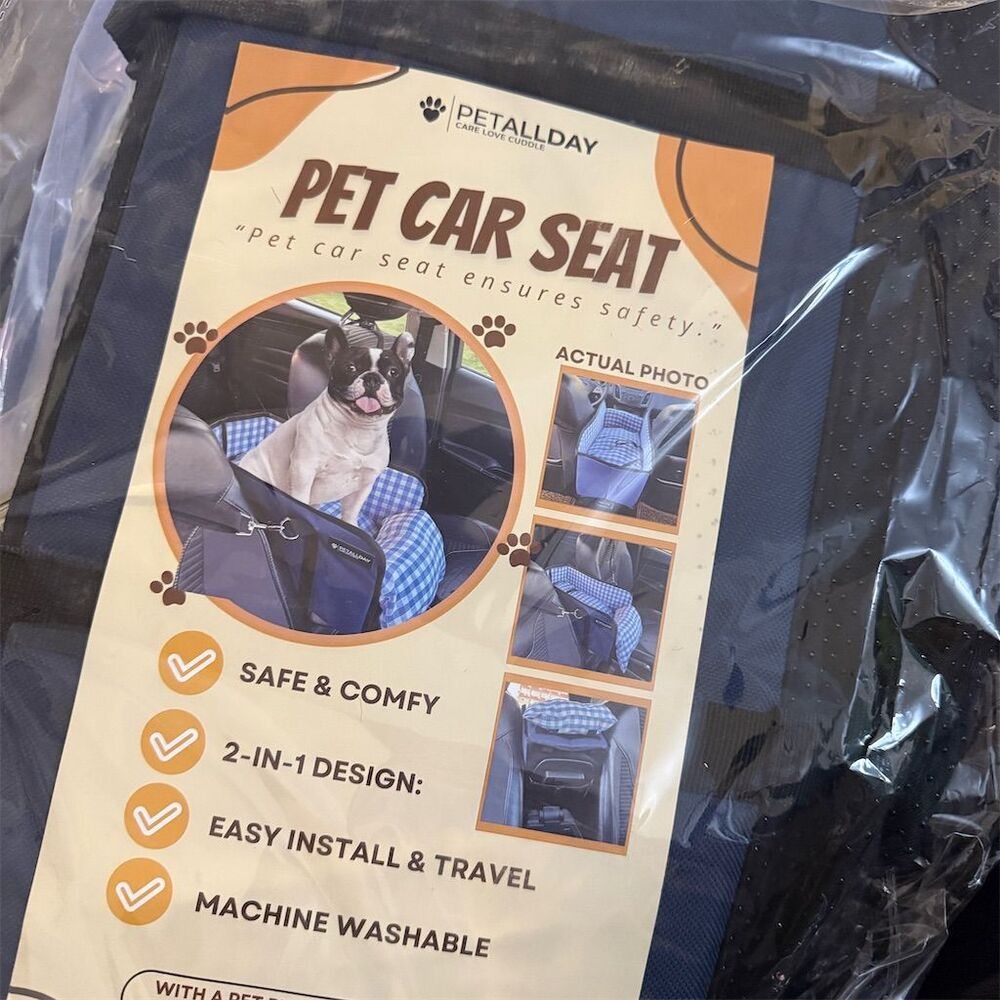 PetAllDay Center Console Booster Seat for Small Dogs & Cats
